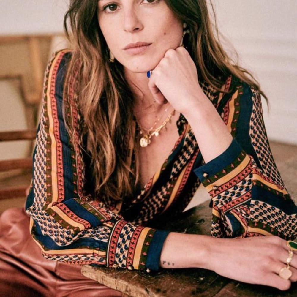 Sezane Tianna Shirt in Maya Print